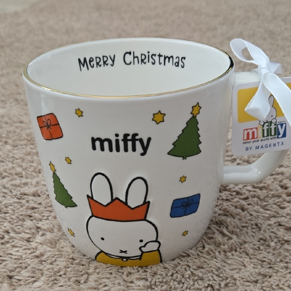 Miffy White Mug with Red and Green Accents